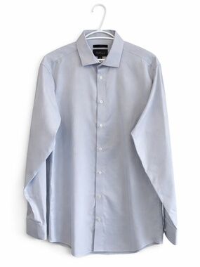 AWEARNESS Kenneth Cole Grey Pinstriped Slim Fit Dress Shirt – Size 17/Tall GUC